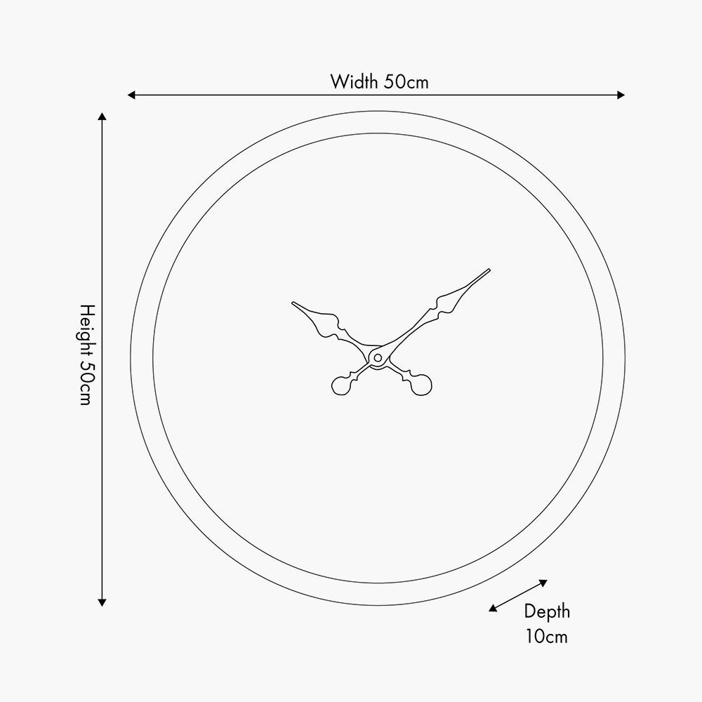 Black and Champagne Metal Working Cog Wall Clock