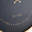 Black Face and Antique Brass Metal Wall Clock