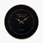 Black Face and Antique Brass Metal Wall Clock