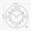 Gold Metal and White Face Round Wall Clock