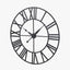 Black Metal Large Round Wall Clock
