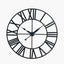 Black Metal Large Round Wall Clock