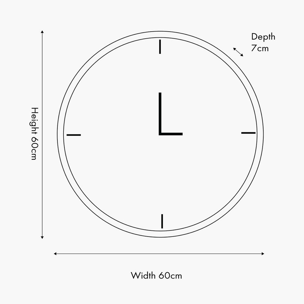 Ivory and Silver Wood Working Cog Wall Clock