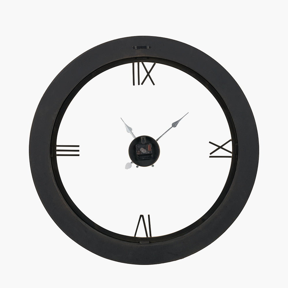 Newborough Burr Wood Effect Round Wall Clock
