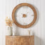 Newborough Burr Wood Effect Round Wall Clock