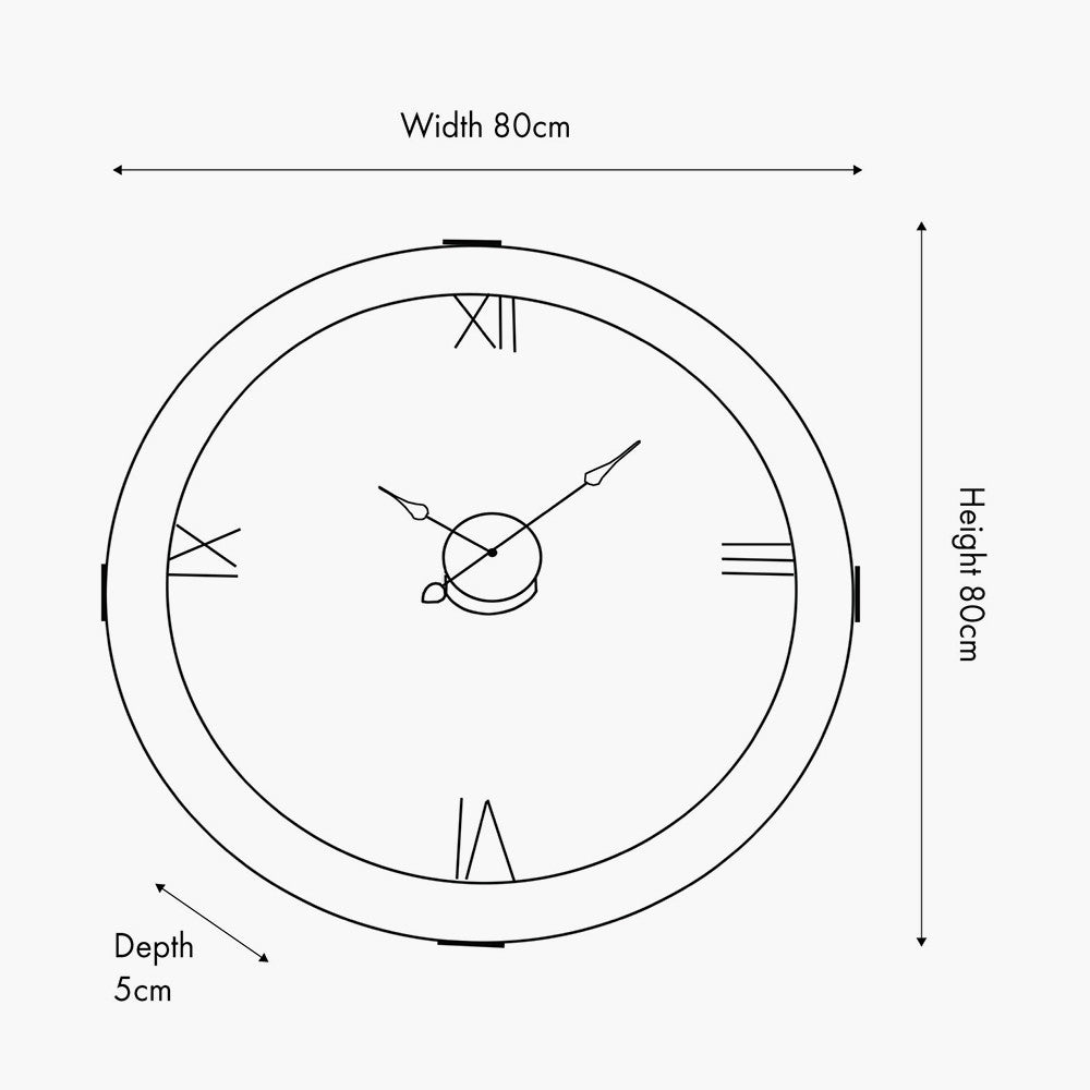 Vermont Light Walnut Wood Veneer Round Wall Clock