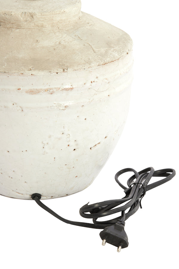 Lamp base 25x35 cm TOBA medium antique white