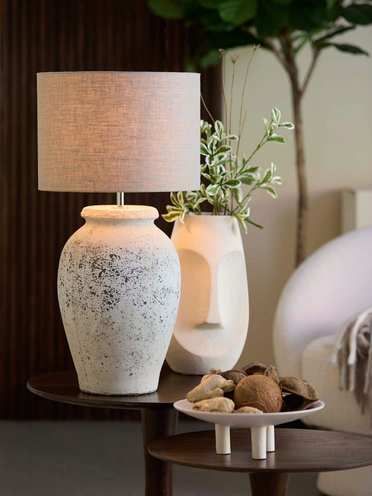 Lamp base 28x50 cm VULSINI antique grey