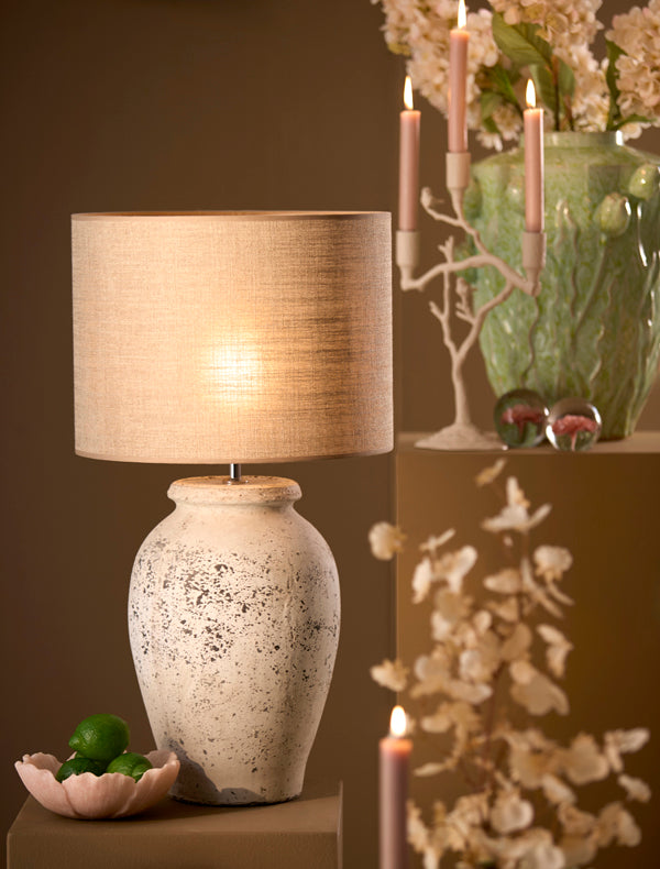 Lamp base 28x50 cm VULSINI antique grey