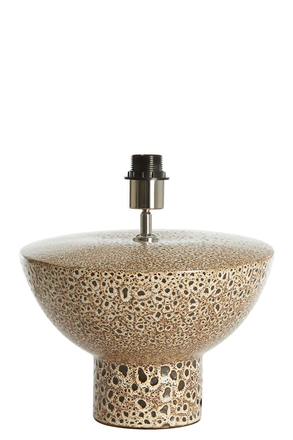 Lamp base 32x22 cm YASUR ceramics cream+black