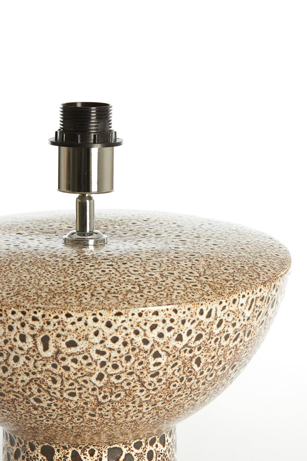 Lamp base 32x22 cm YASUR ceramics cream+black