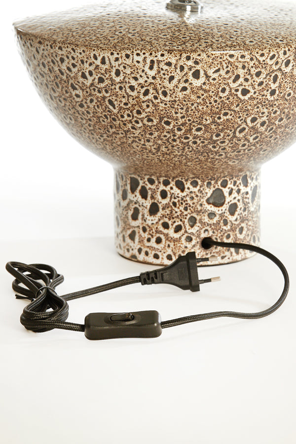 Lamp base 32x22 cm YASUR ceramics cream+black
