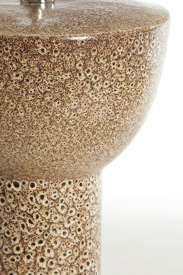Lamp base 26x34,5 cm YASUR ceramics cream+black