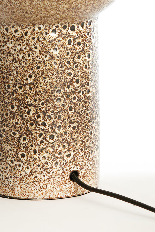 Lamp base 26x34,5 cm YASUR ceramics cream+black