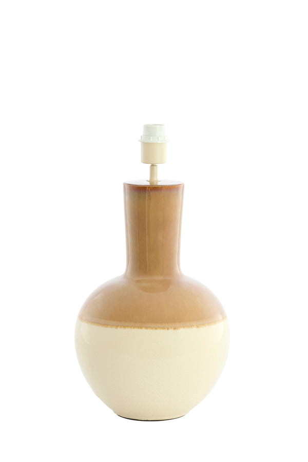 Lamp base 28,5x52 cm ULLOA ceramics light brown+cream