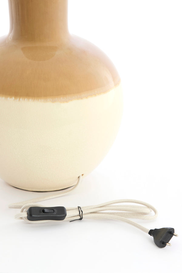 Lamp base 28,5x52 cm ULLOA ceramics light brown+cream