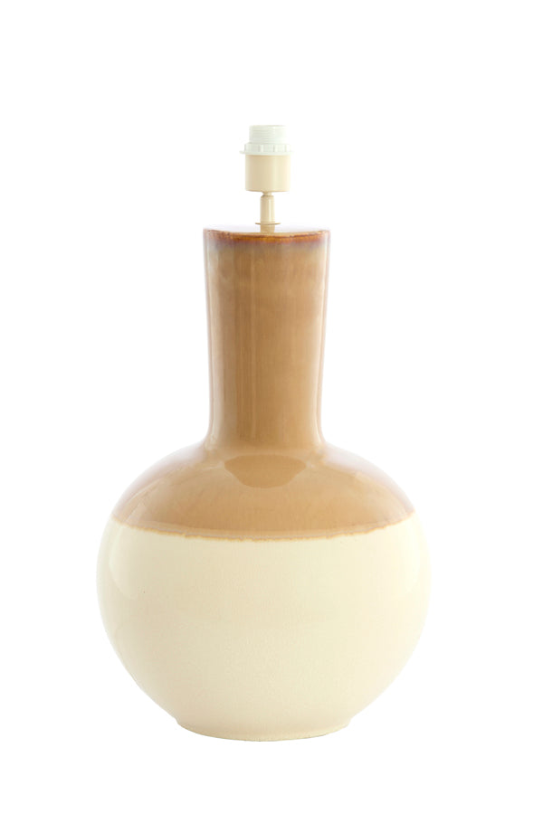 Lamp base 34x62 cm ULLOA ceramics light brown+cream