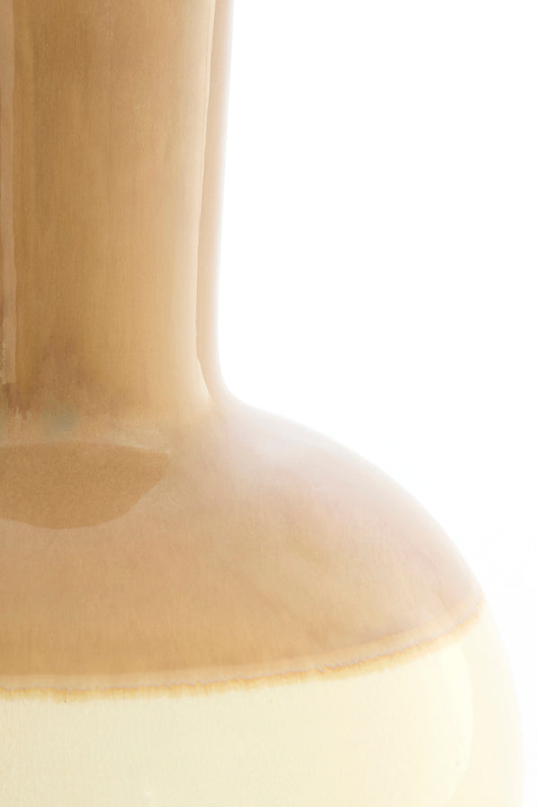 Lamp base 34x62 cm ULLOA ceramics light brown+cream