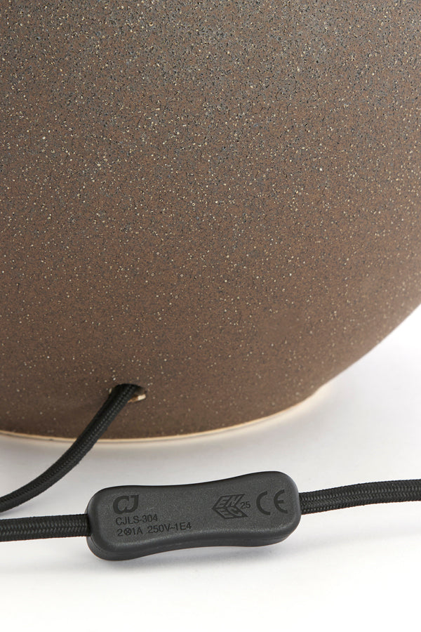 Lamp base 34x62 cm ULLOA ceramics matt dark brown