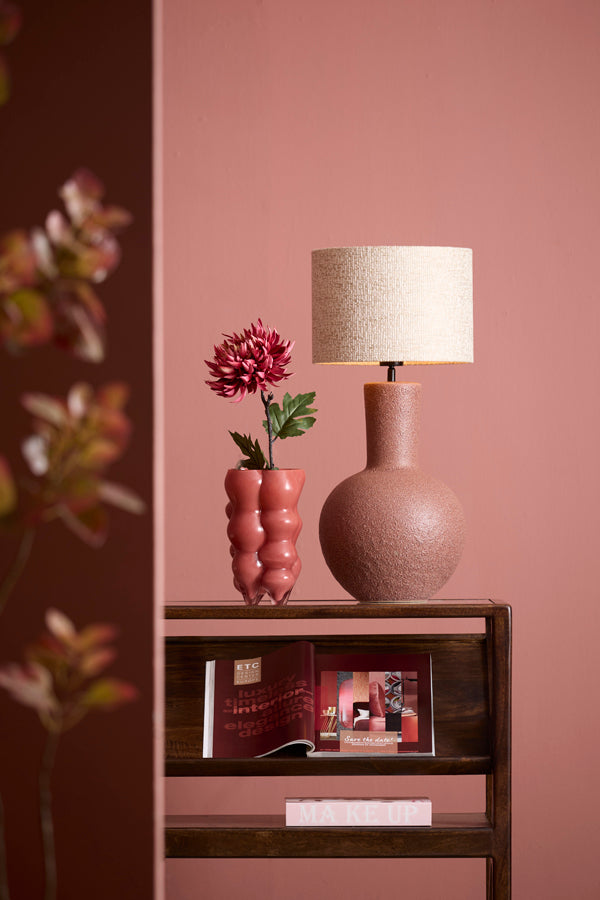 Lamp base 34x62 cm ULLOA ceramics dark old pink