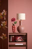 Lamp base 34x62 cm ULLOA ceramics dark old pink