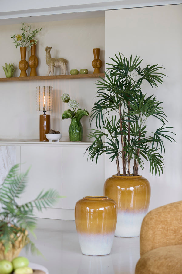 Lamp base 14x44 cm FRANIA ceramics cognac