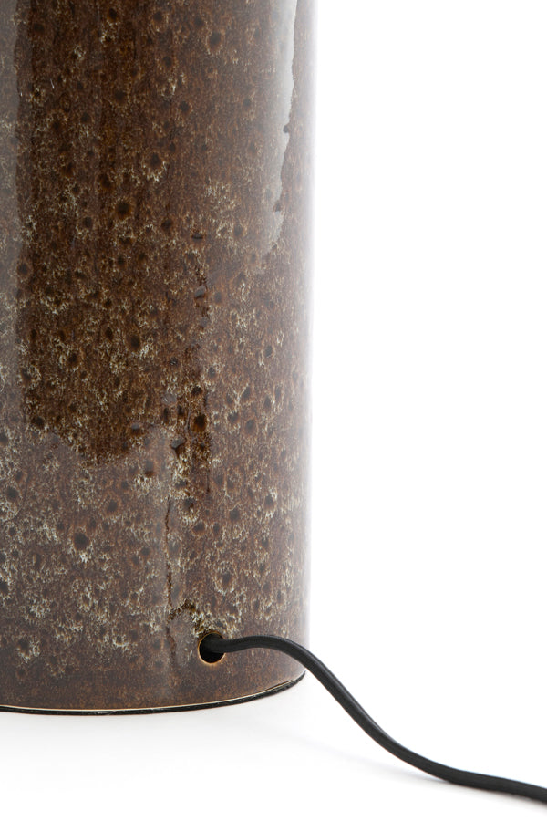 Lamp base 14x44 cm FRANIA ceramics dark brown