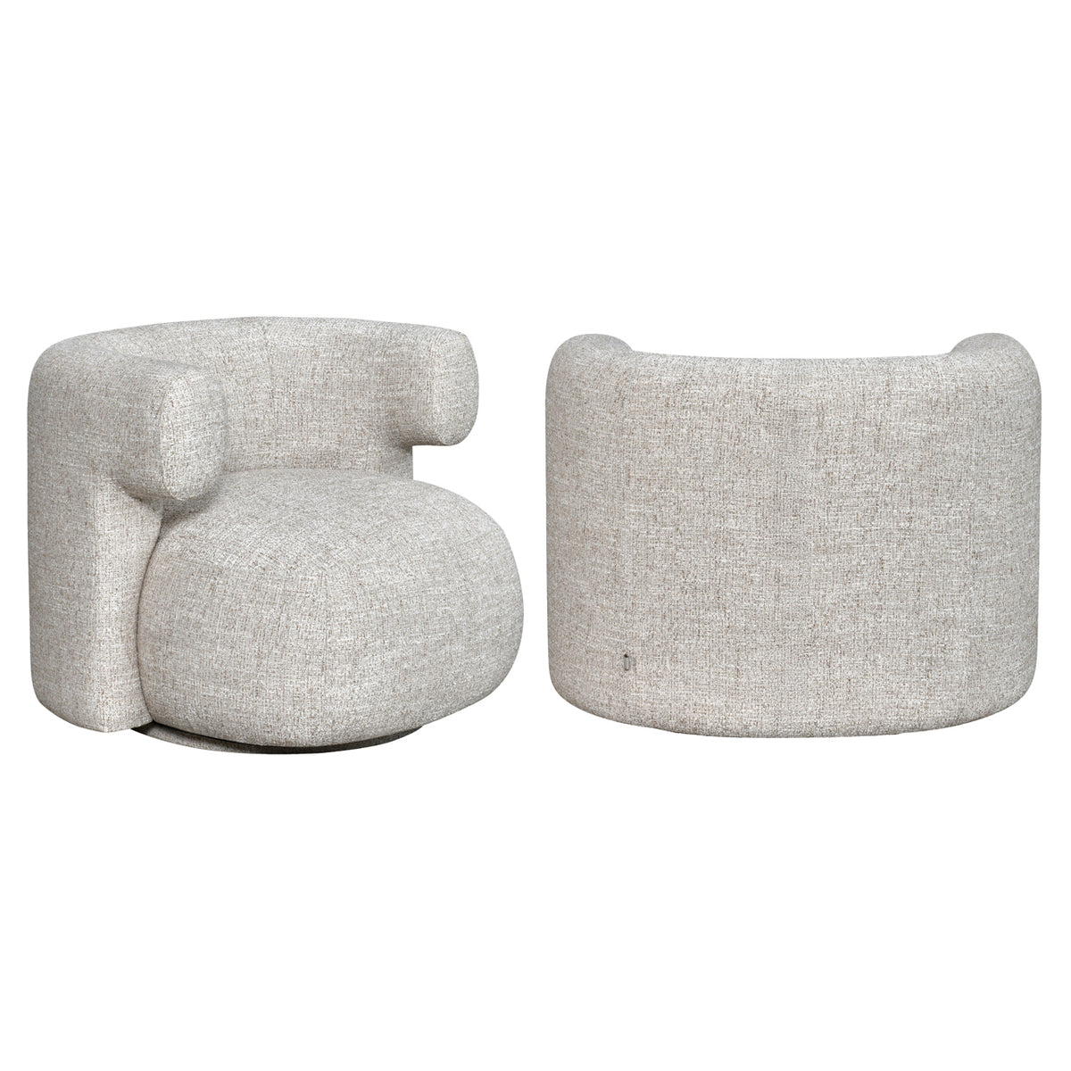 Lounge chair Talley cream tweed swivel