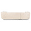 Sofa Pandora beige angora lounge left