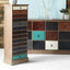 Loft Pine Wood Multicoloured 13 Drawer Unit