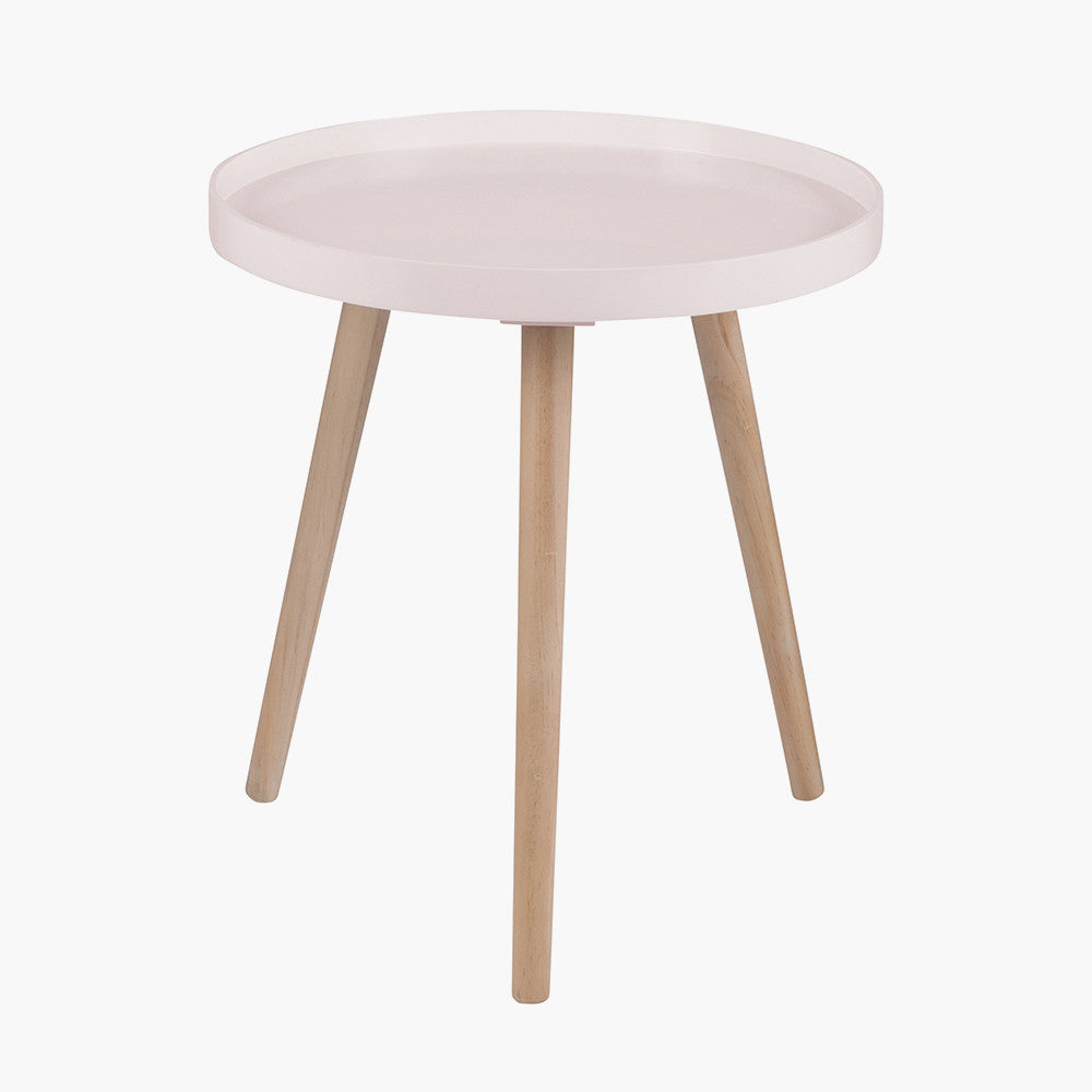 Halston Blush MDF & Natural Pine Wood Round Table K/D
