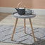 Halston Light Grey MDF & Natural Pine Wood Round Table K/D