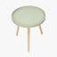 Halston Sage Green Wood Veneer and Natural Pine Wood Side Table