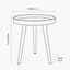 Halston Sage Green Wood Veneer and Natural Pine Wood Side Table