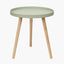 Halston Sage Green Wood Veneer and Natural Pine Wood Side Table