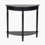 Heritage Black Pine Wood Half Moon Console Table