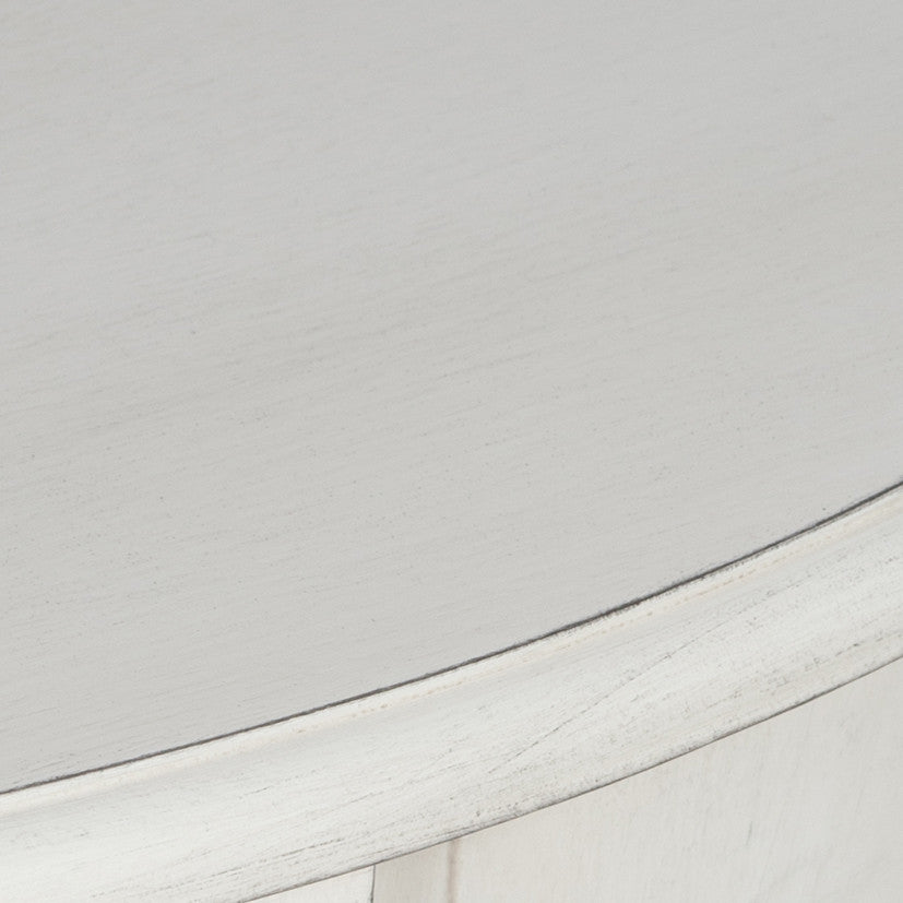 Heritage Elizabeth White Pine Wood Half Moon Console K/D