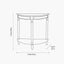 Heritage Olive Pine Wood Half Moon Console Table