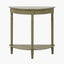 Heritage Olive Pine Wood Half Moon Console Table