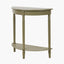 Heritage Olive Pine Wood Half Moon Console Table