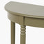 Heritage Olive Pine Wood Half Moon Console Table