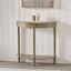 Heritage Olive Pine Wood Half Moon Console Table