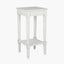 Heritage Elizabeth White Pine Wood Accent Table with Shelf K/D