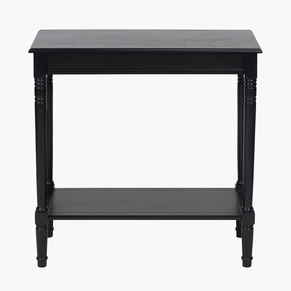 Heritage Black Pine Wood Console Table