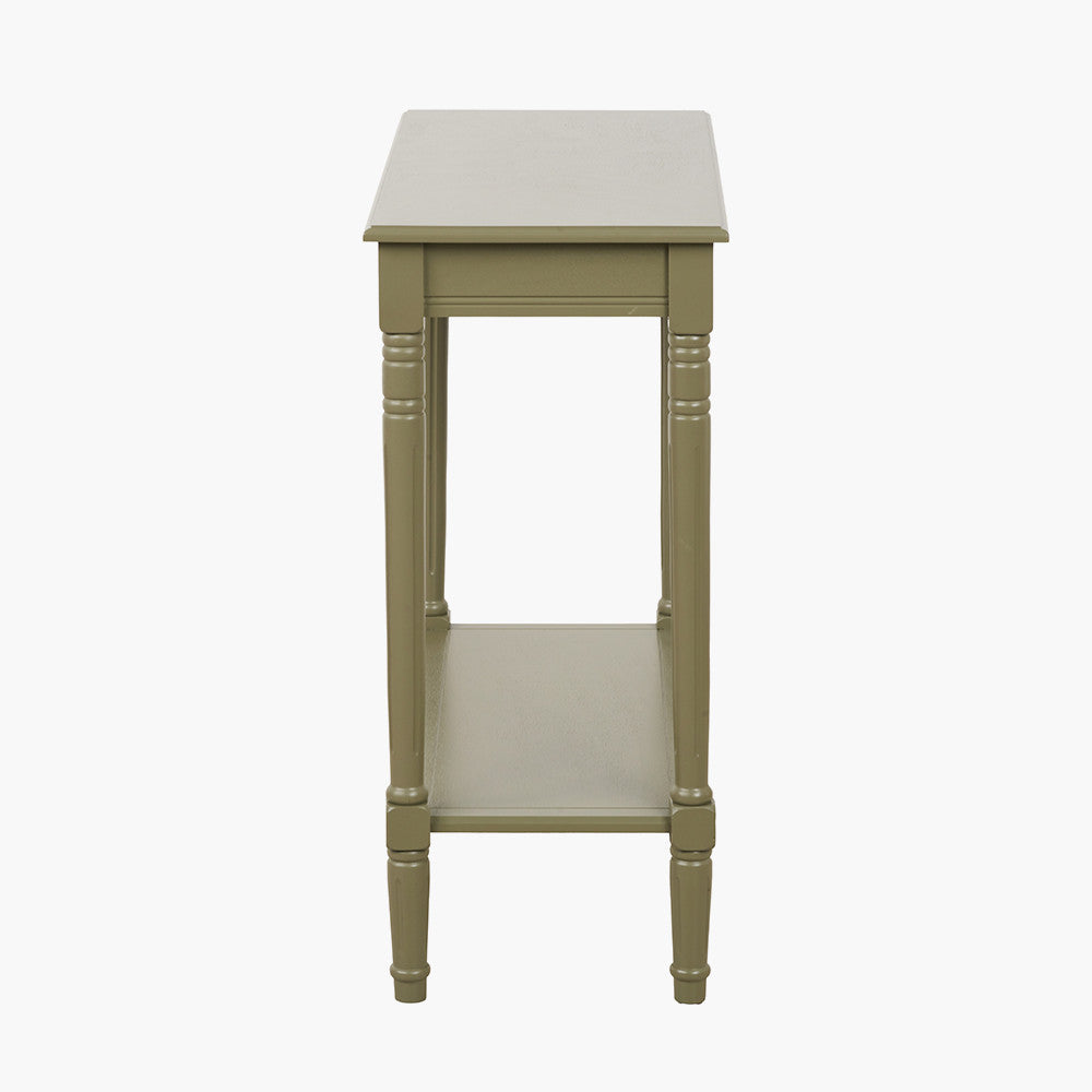 Heritage Olive Pine Wood Console Table