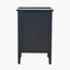 Chelmsford Satin Black Pine Wood 3 Drawer Bedside Unit