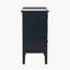 Chelmsford Satin Black Pine Wood 3 Drawer Bedside Unit