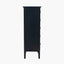 Chelmsford Satin Black Pine Wood 5 Drawer Tall Boy