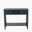 Chelmsford Satin Black Pine Wood 2 Drawer Console Table K/D