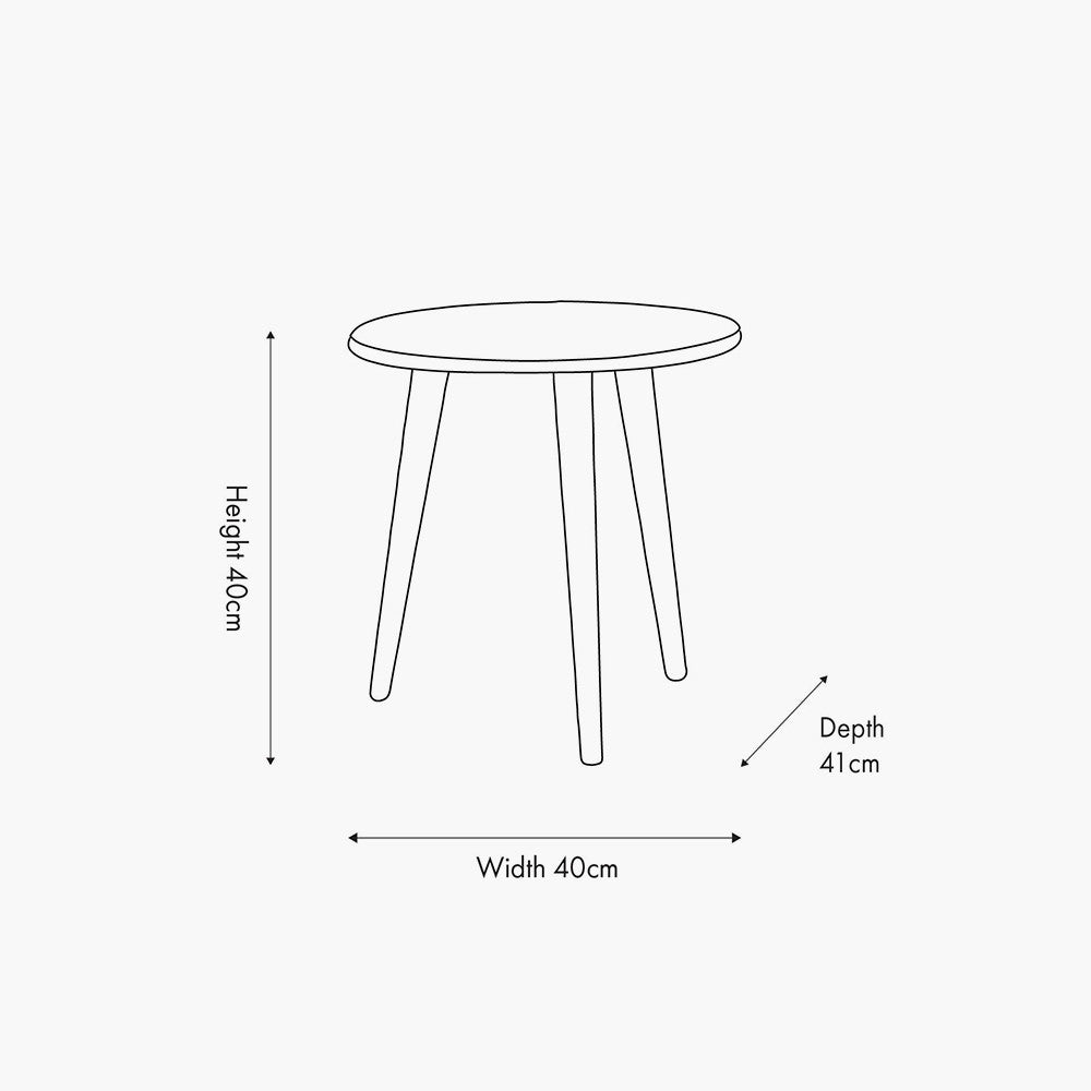 Croft Olive Pine Wood Side Table